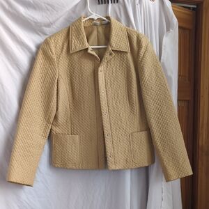 Elegant Tan Quilted Women's Jacket